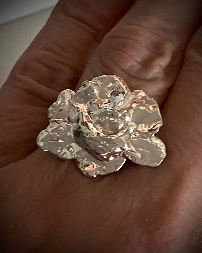 Finnish Rose, ring, sterling silver