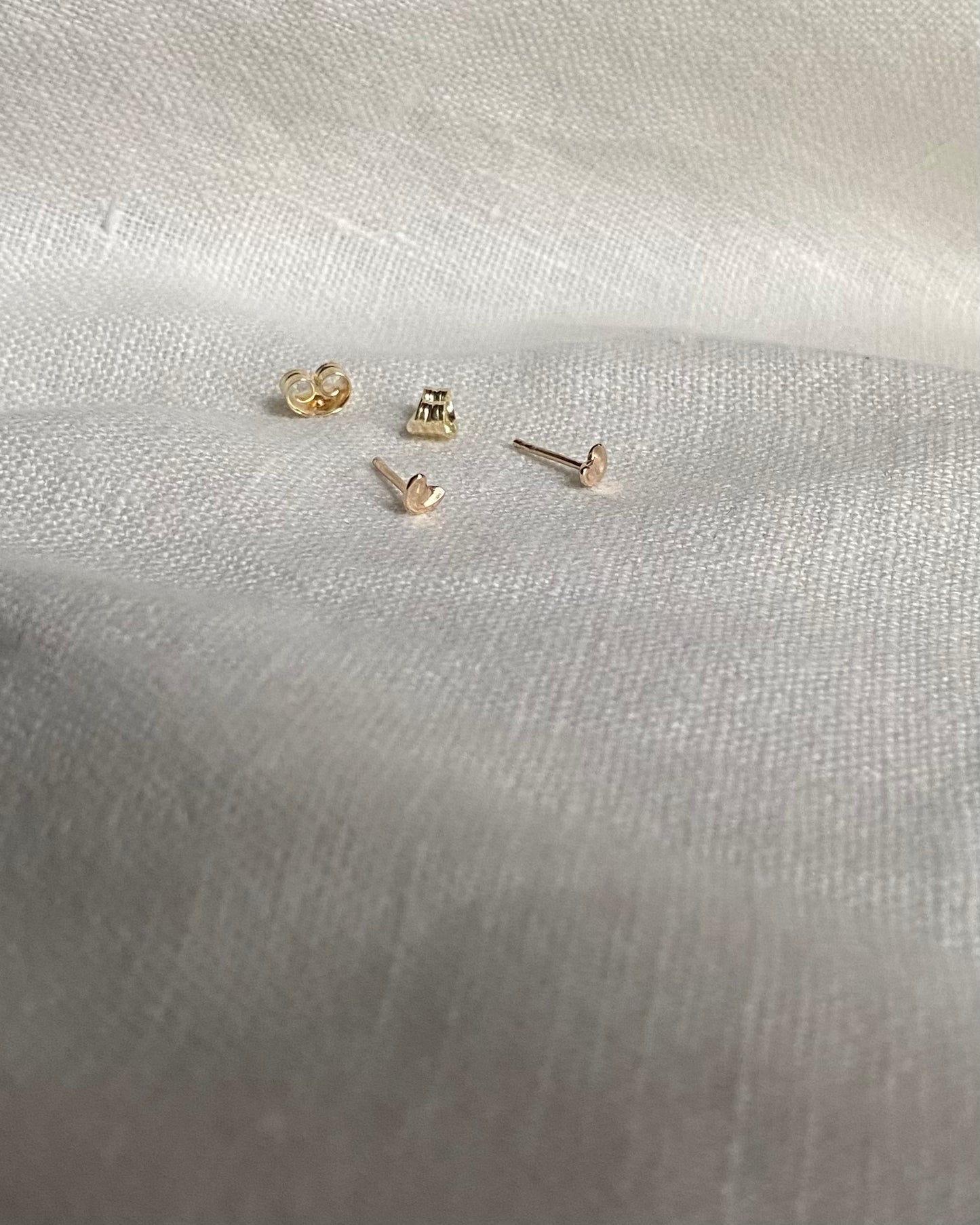Heart Sprut, gold, stud earrings