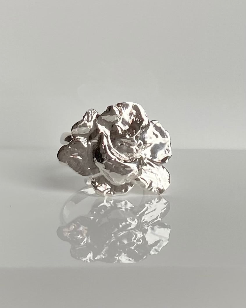 Finnish Rose, ring, sterling silver