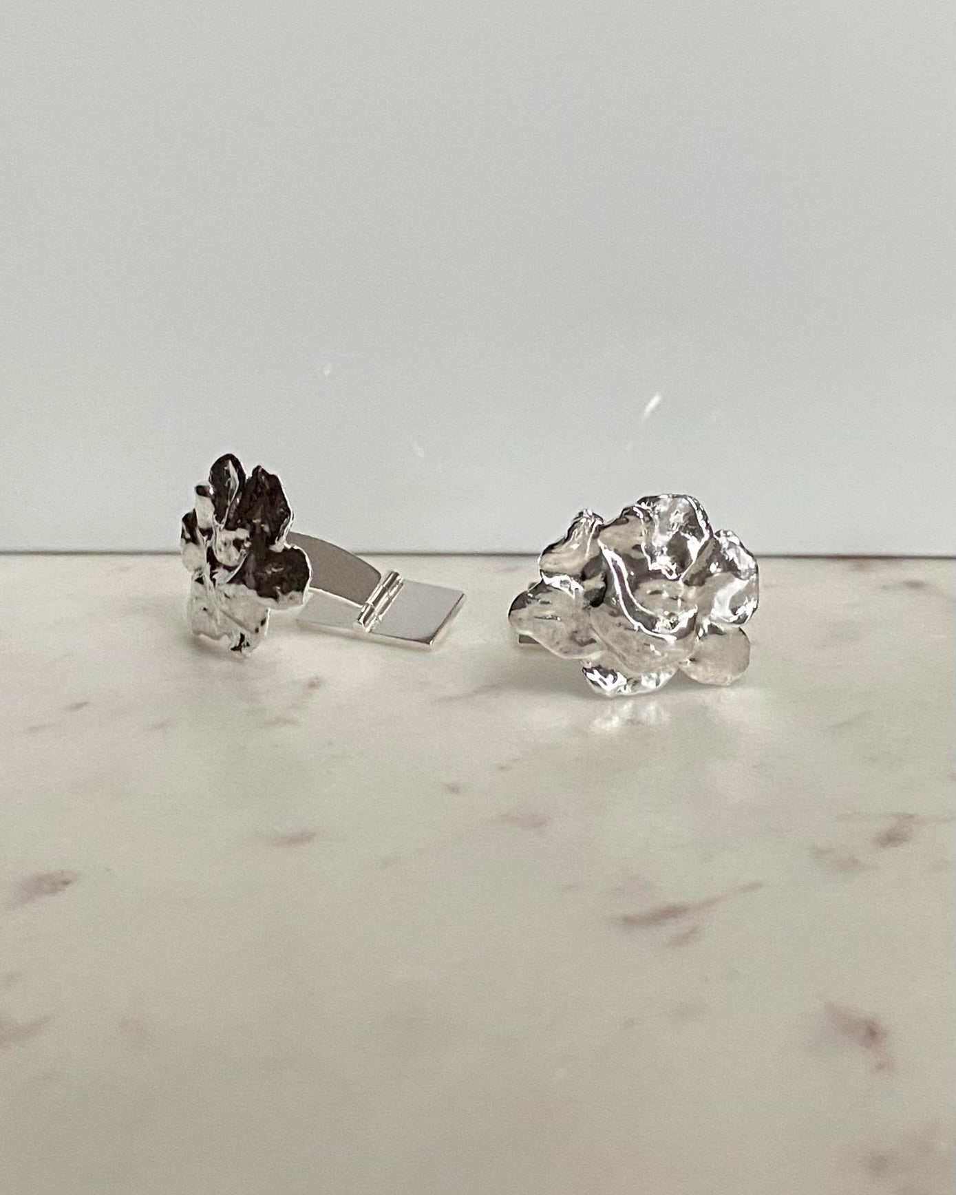 Finnish Rose, cufflinks, silver