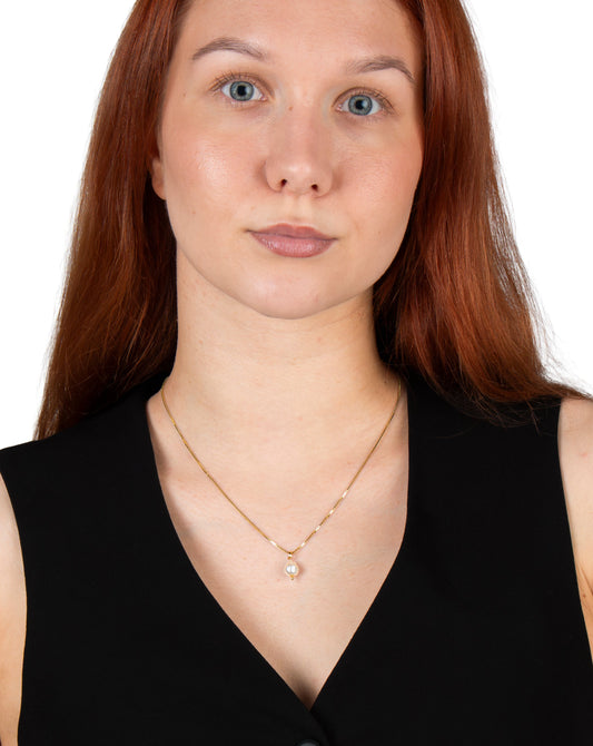 Pieni barokkiriipus ja ketju, kullattu hopea