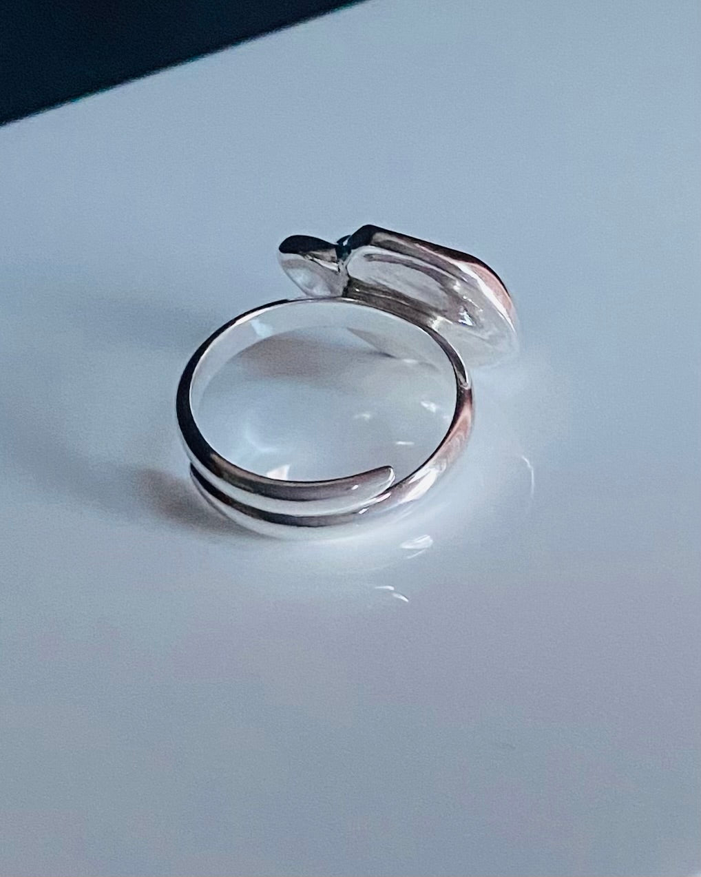 Tide, ring, sterling silver