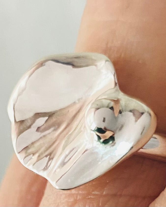 Tide, ring, sterling silver