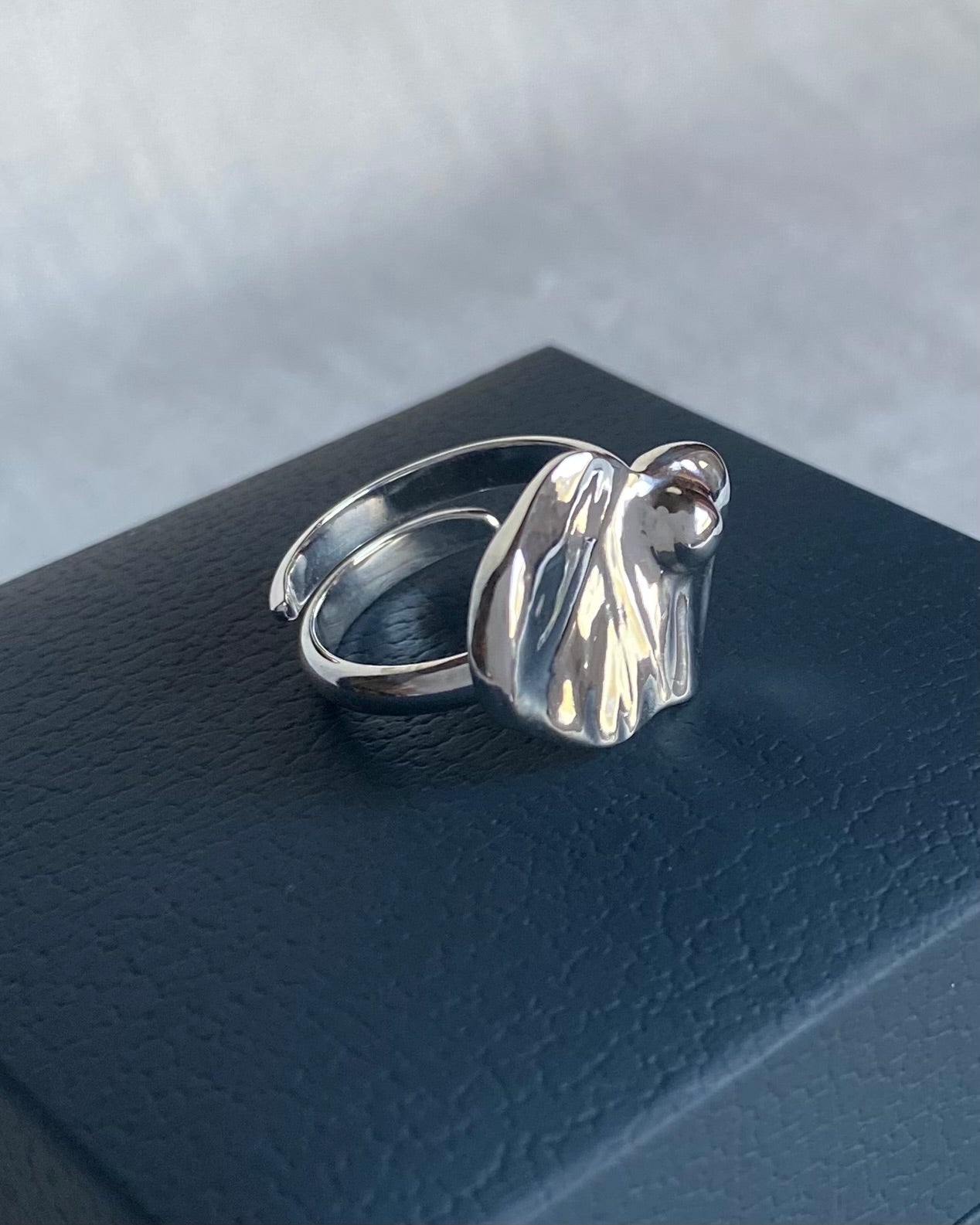 Tide, ring, sterling silver