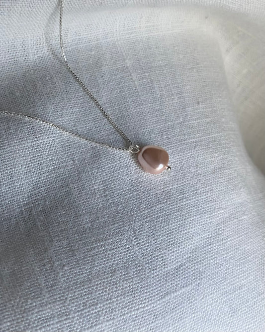 Nuggetpärlhänge och kedja, sterlingsilver