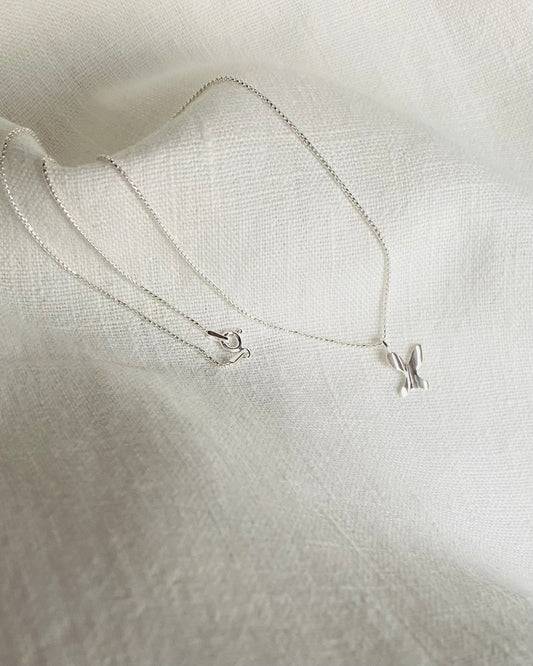 Fjäril, hänge och kedja, sterlingsilver
