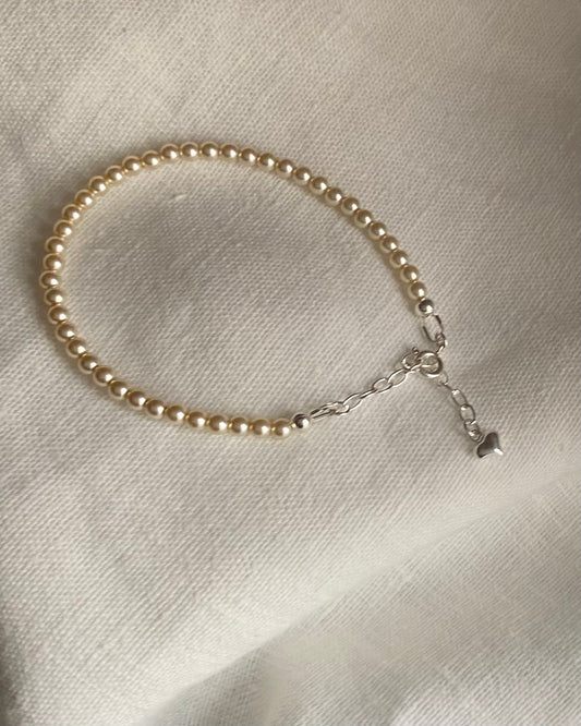 Armband, små pärlor och silver 925