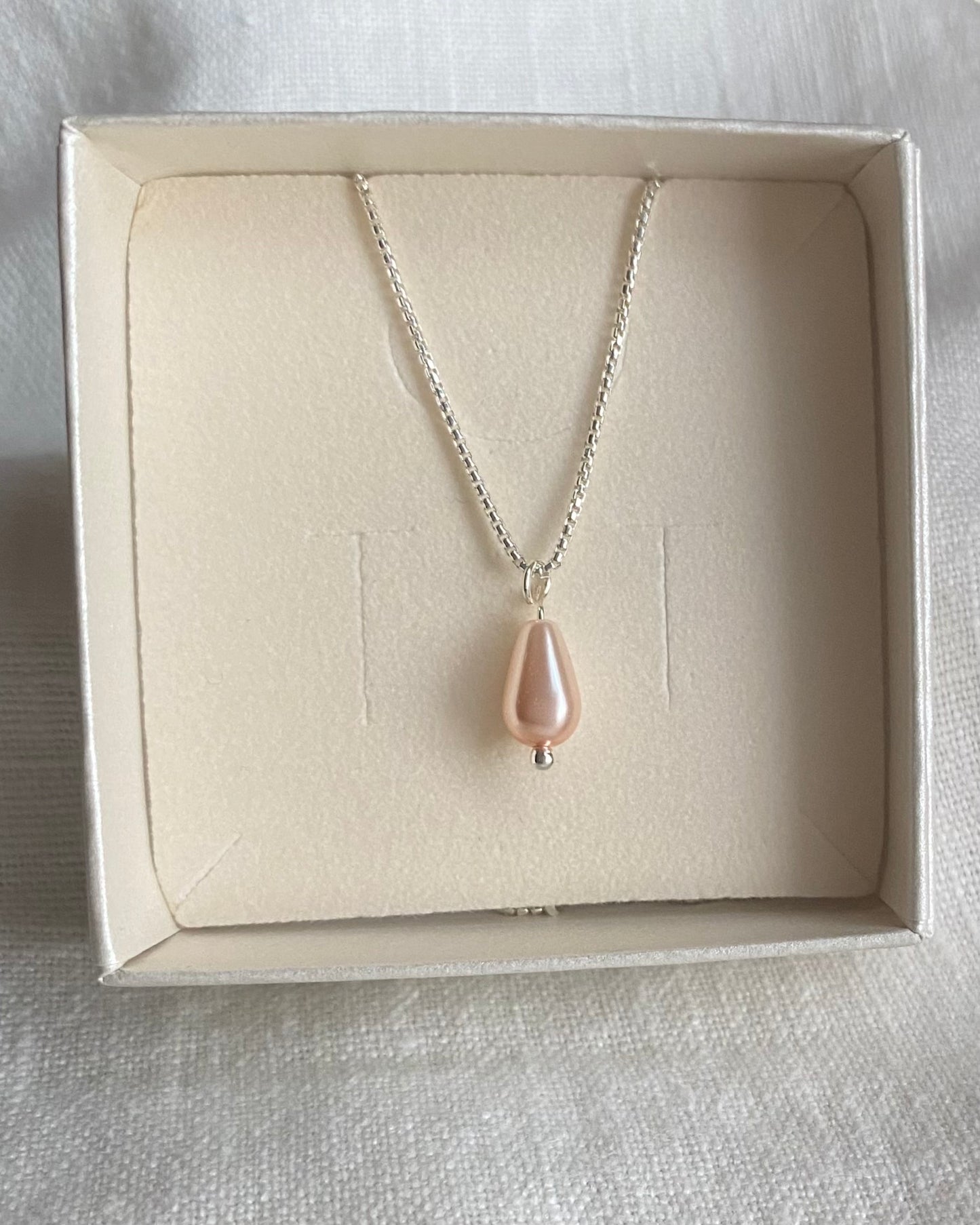 Pärlhänge och kedja i sterlingsilver