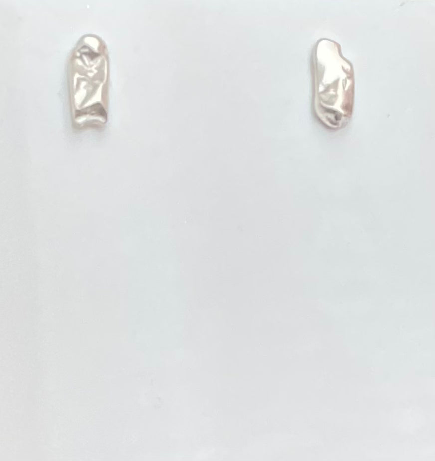 Cliff, stud earrings, asymmetrical pair